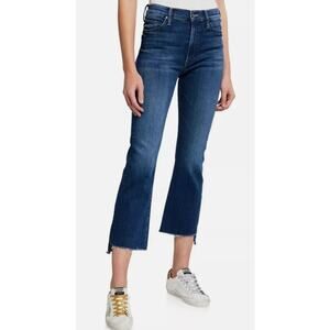 Mother Denim Jeans Insider Crop Step Fray x Walking On Coals Size 25 USA
